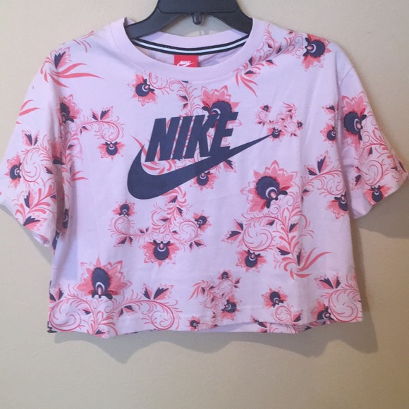 Nike Floral Print Crop Tee - Picture 4 of 6